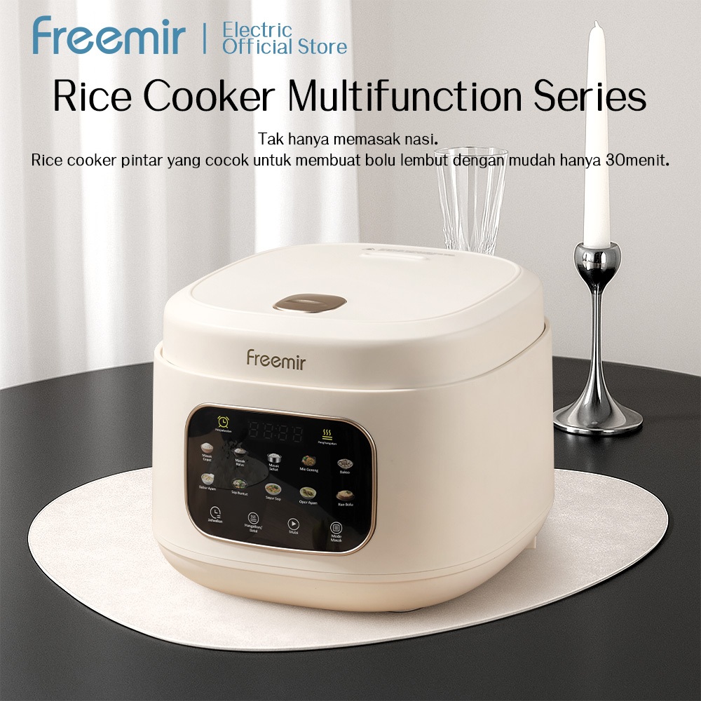freemir eletric Smart Rice Cooker Digital Touch Screen Multifungsi Daya Rendah Kapasitas 1.5L Anti L