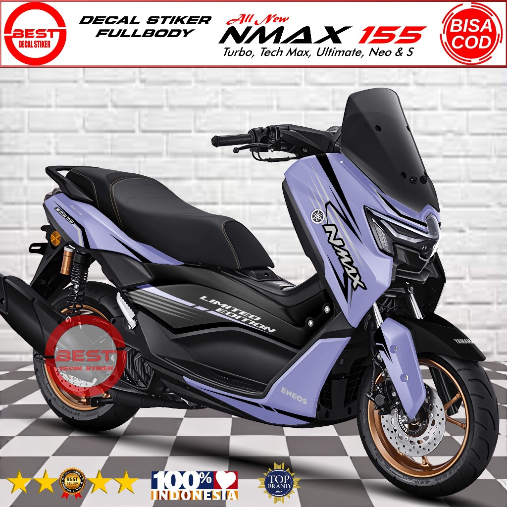 Decal Stiker Full Body Nmax Neo Turbo Racing Lis Baru BDS0264 - Variasi Stiker Motor Nmax Neo Turbo