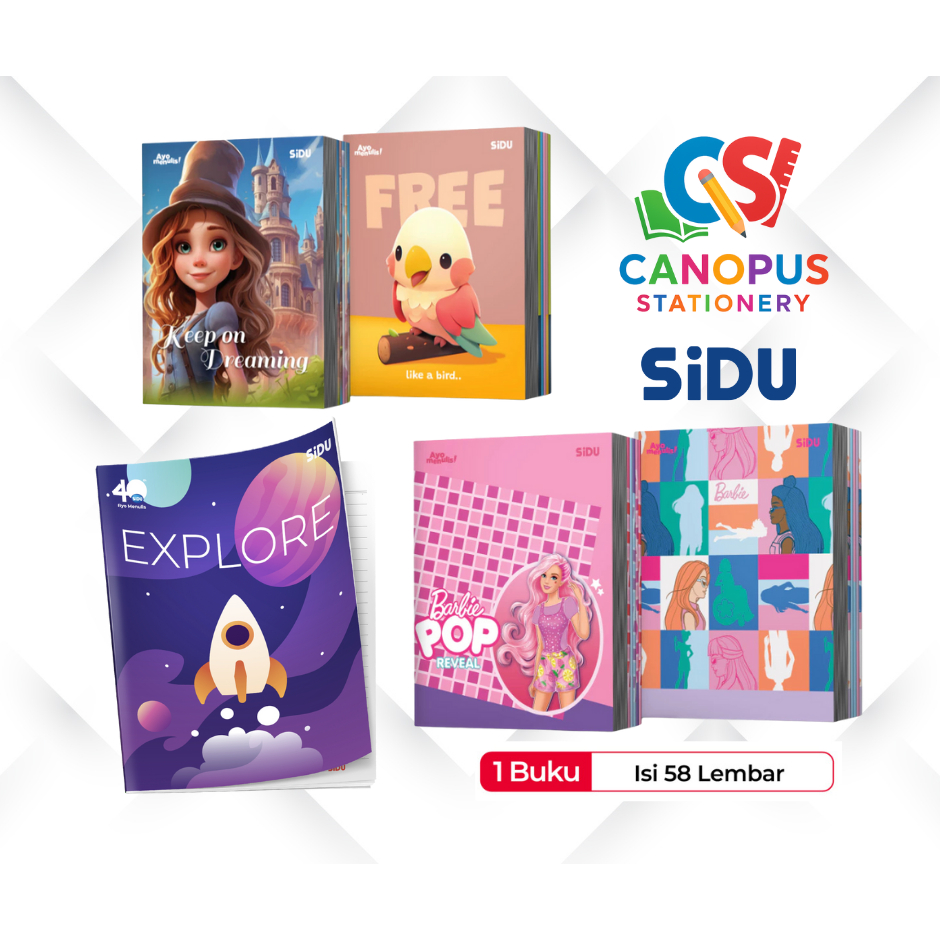 

(10 Buku ) Buku Tulis SIdu isi 58 Lembar - 1 Pak buku Tulis Sidu isi 58 lembar
