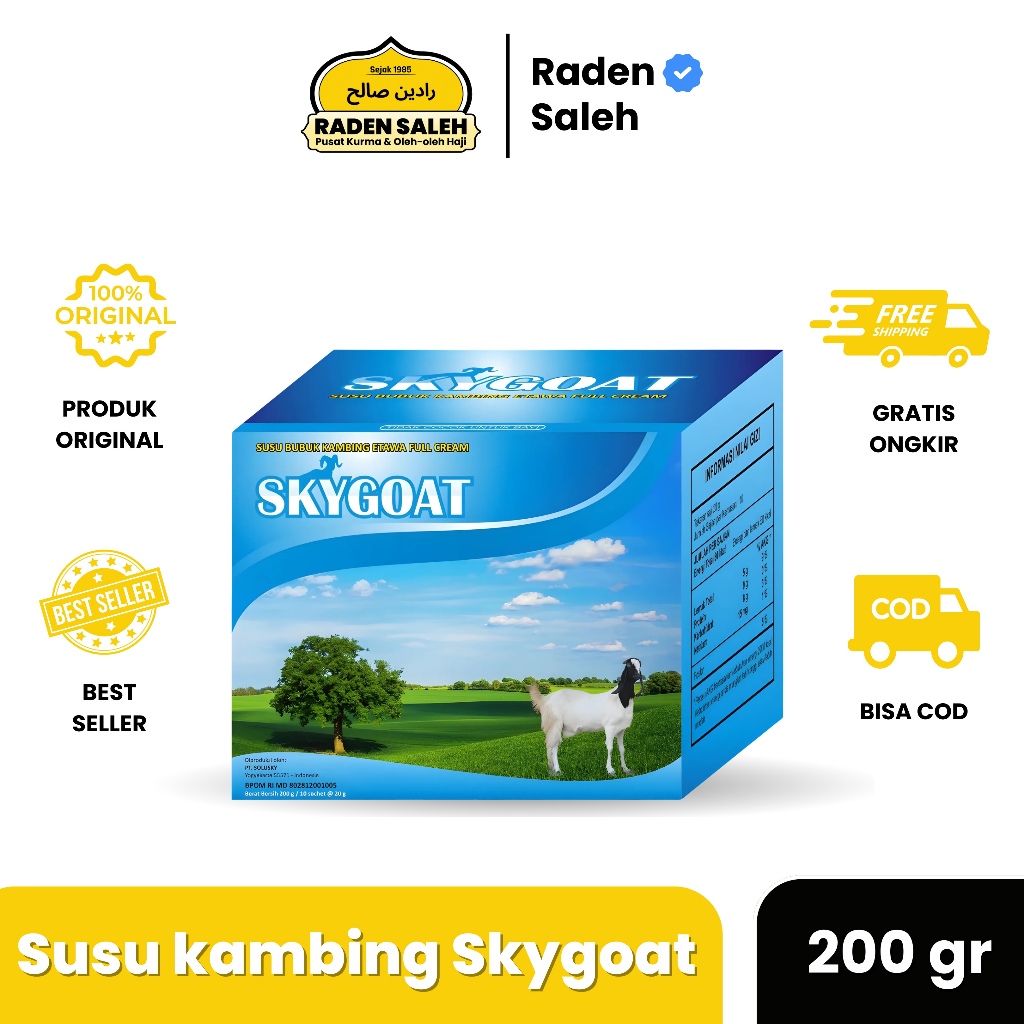 

SKYGOAT Susu Kambing Etawa 1 KOTAK ISI 10 SACHET / KUALITAS BAIK