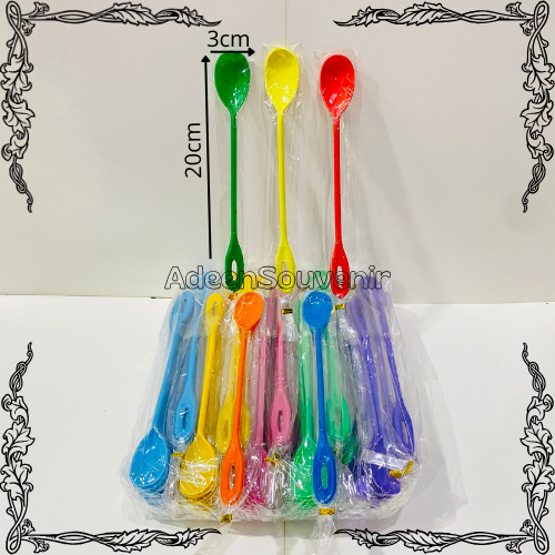 Isi 100 Souvenir Sendok Jus Sudah Dibungkus Plastik