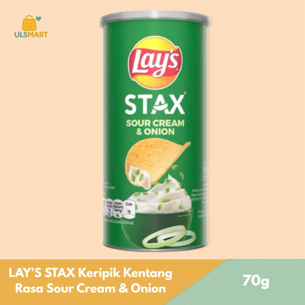 

LAY’S STAX Keripik Kentang Rasa Sour Cream & Onion 70 g