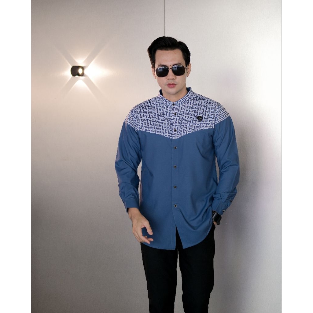 Ilnaaf Kemeja Koko Pria Tencel Adem – Baju Muslim Lengan Panjang