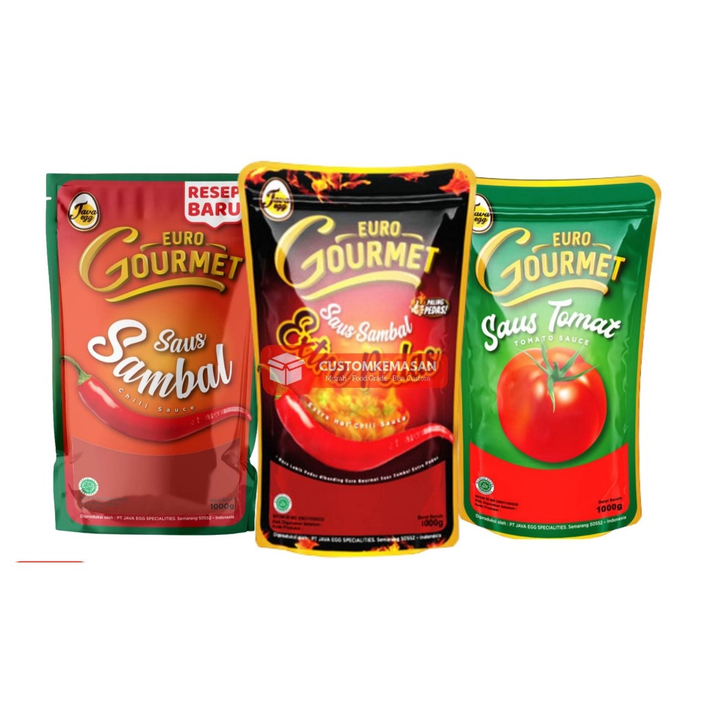 

EURO GOURMET Saus Sambal / Extra Pedas/ Saos Tomat (1KG)