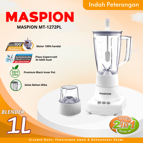 BLENDER MASPION MT-1272PL/BLENDER MASPION MIKA/JUICER/BLENDER PLASTIK/BLENDER JOMBANG