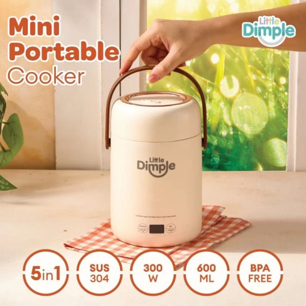 Little Dimple Mini Portable Cooker - Alat Masak Mpasi - Rice Cooker Mini - Alat Masak Portabel