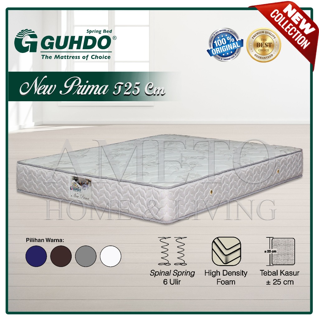 Guhdo Springbed New Prima Tebal 25 cm (HANYA KASUR) 90, 100, 120, 140, 160, 180, 200 cm