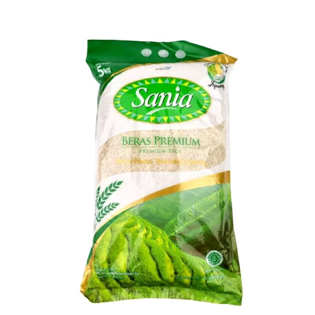 

Beras sania kemasn 5kg premium