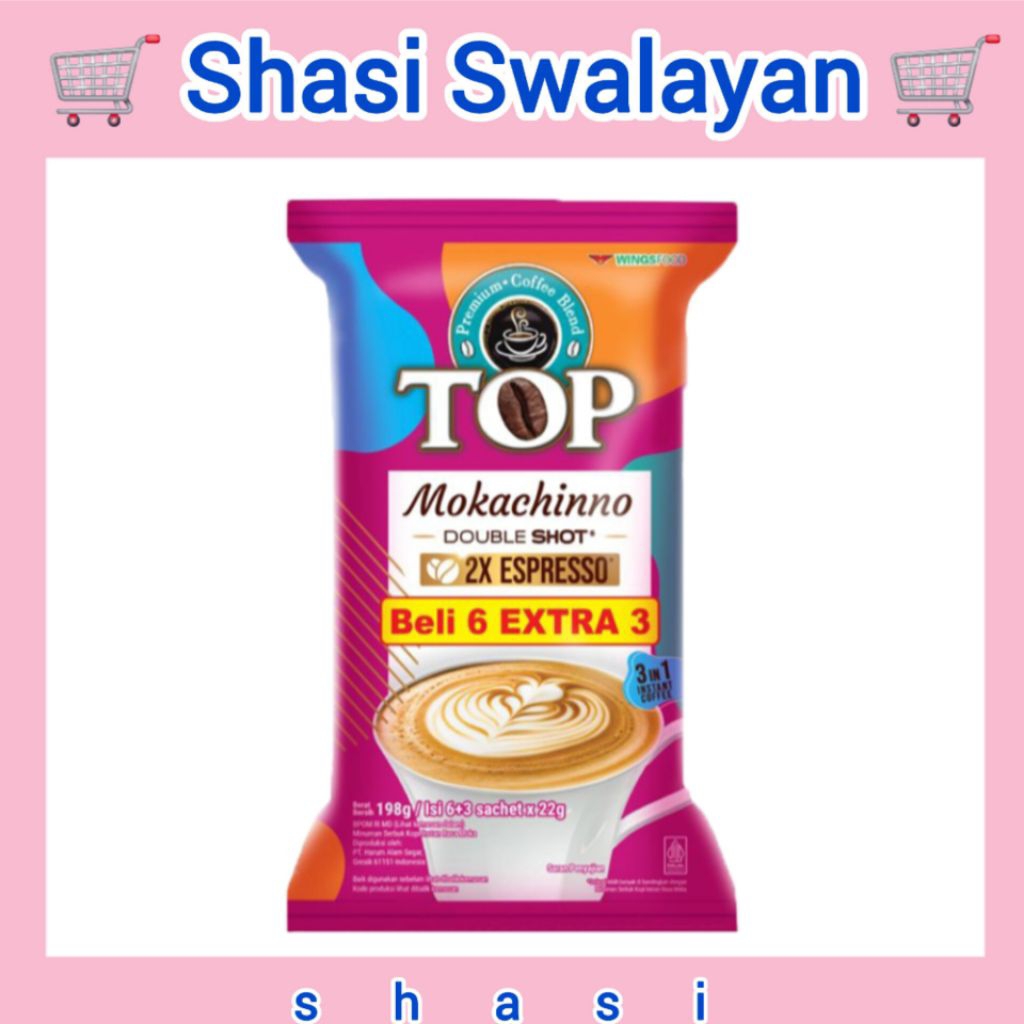 

Top Coffee Mokachinno Double Shot 9 x 22 g - Kopi Instan