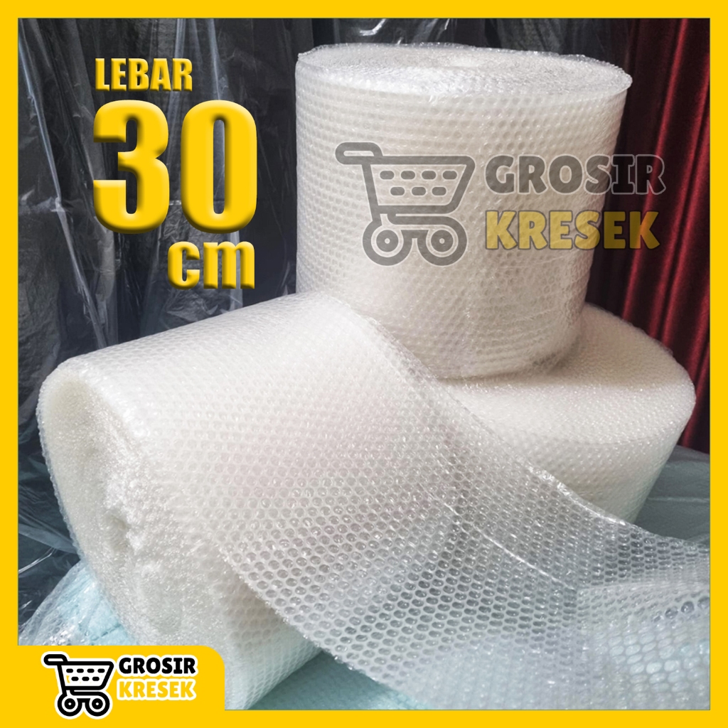 

[1 ROLL] Bubble Wrap 2kg Tinggi 30 cm Panjang 50 meter Hitam dan Bening Packing Murah Surabaya (T204 T207)