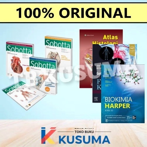 PAKET BUKU ATLAS SOBOTTA EDISI 25 FISIOLOGI GUYTON HISTOLOGI VICTOR DIFIORE BIOKIMIA HARPER - ORIGIN