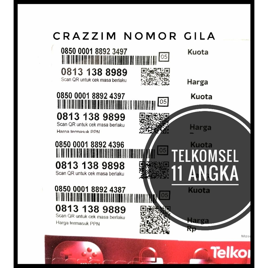 NOMOR CANTIK TELKOMSEL 11 digit 081313. 8989. No Cantik Super 11 Angka