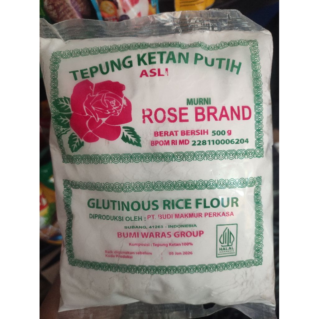 

Tepung ketan putih Rosebrand 500gr