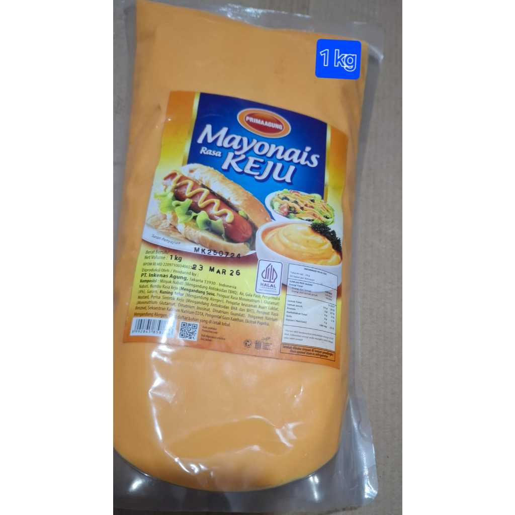

mayonais rasa keju prima agung 1kg