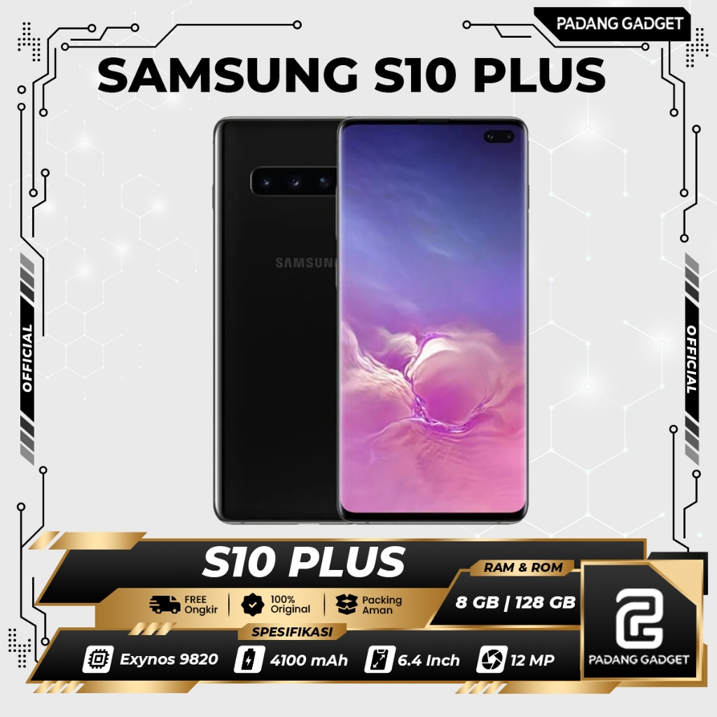 Samsung S10 Plus 4G 8/128 GB - HP Second Mulus Original - Smartphone Android Sperti Baru