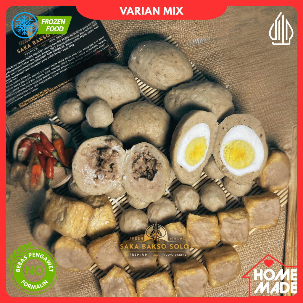 

[ Variant MIX ]Bakso Sapi Premium HomeMade Bandung-Fresh Harian*100%Tanpa Pengawet*