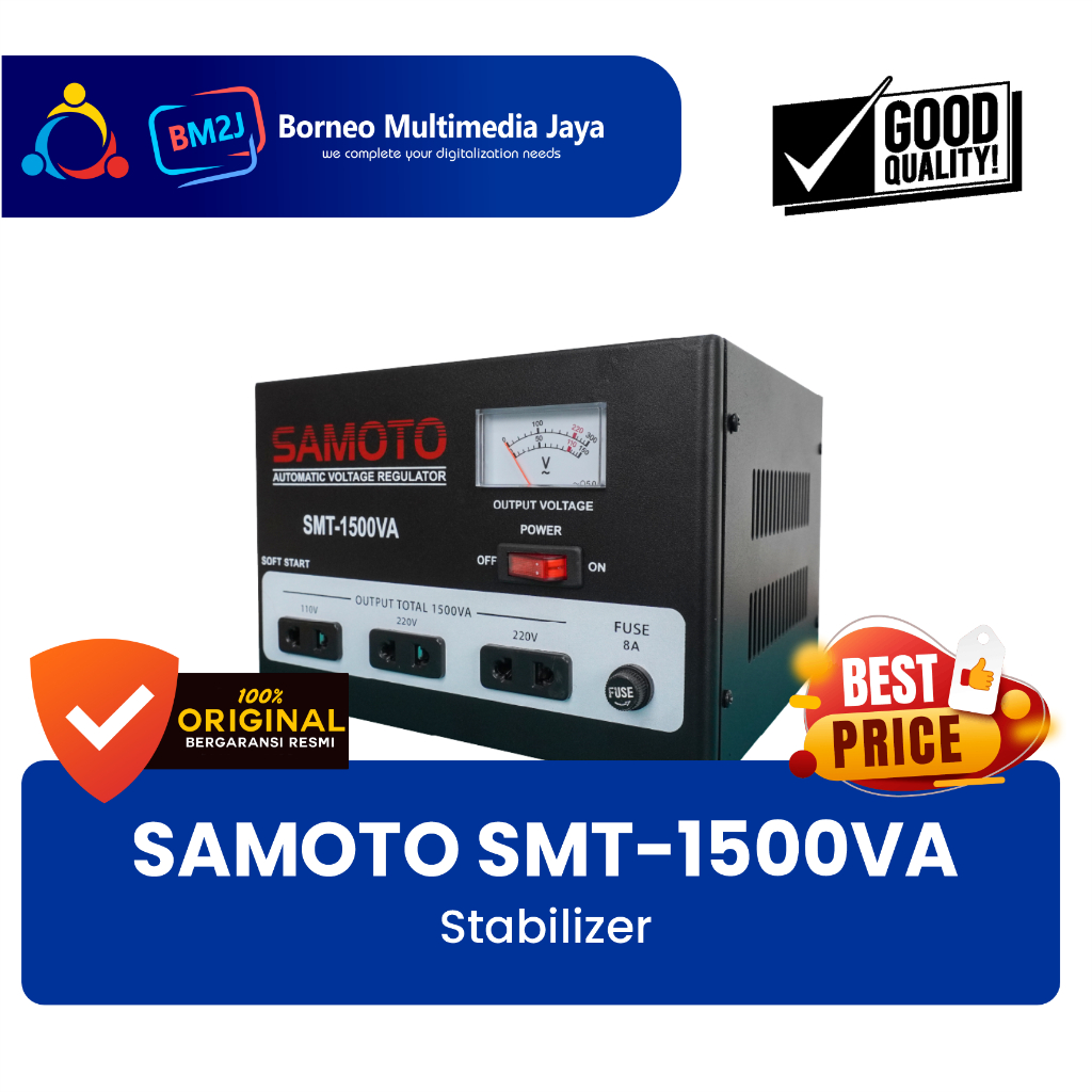 Stabilizer Samoto 1500VA SMT1500 - Stabilizer Listrik