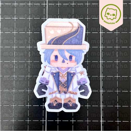 

Toyman Ayato glitter sticker - Genhsin Impact Kamisato Ayato fanmerch by maowtcha