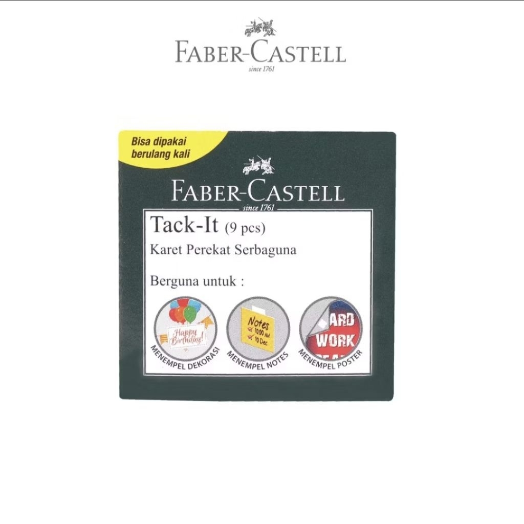 

Faber Castell Tack-It 6 gram / Karet perekat serbaguna Faber Castell