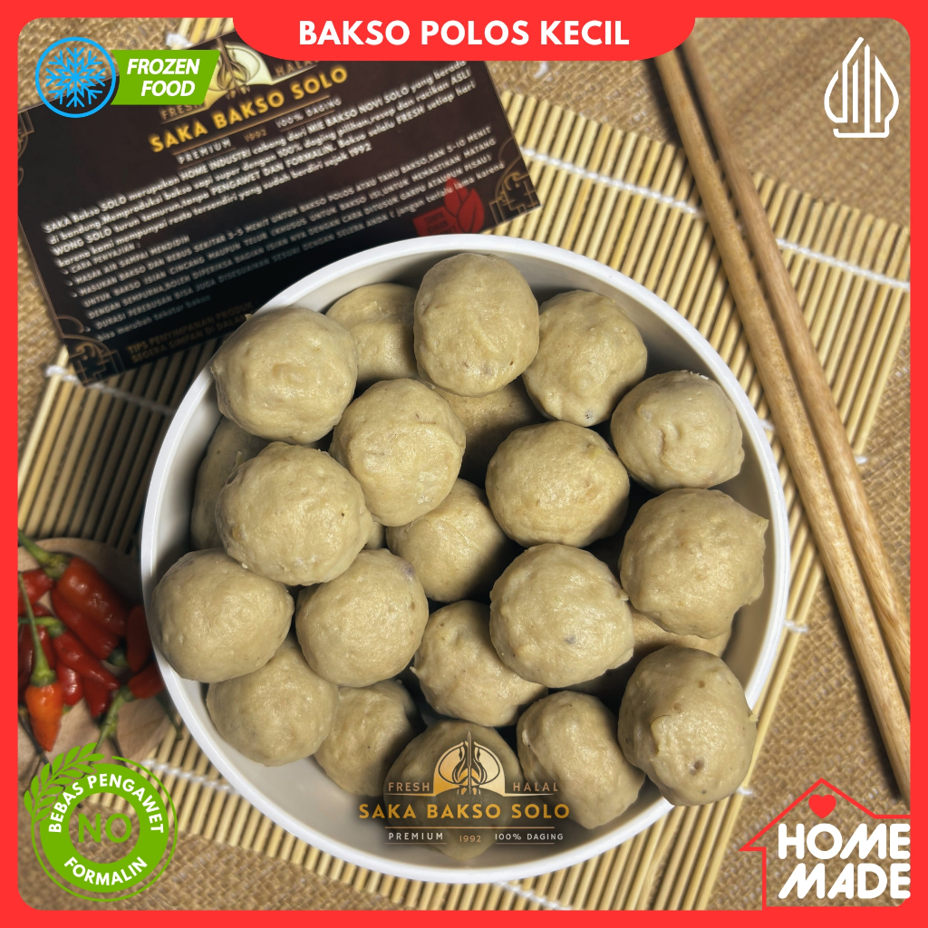 

Bakso Sapi Polos Kecil Premium Homemade Bandung – Isi 30/25/20/15/10 Per Pack – Fresh Tanpa Pengawet