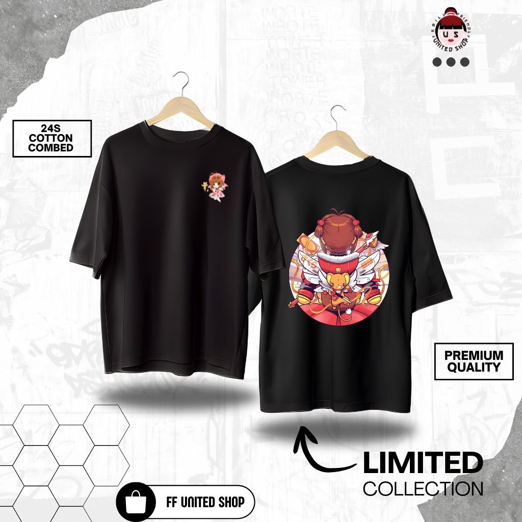 Baju Kaos Anime Premium Unisex 100% Cotton 24S Cardcaptor Sakura