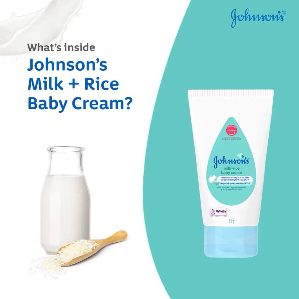 Johnson's baby cream milk+rice 50gr