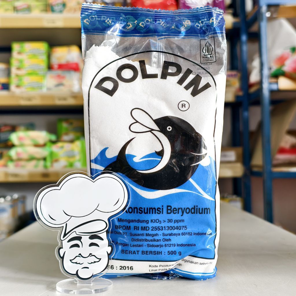 

Garam Konsumsi Dolphin 500 Gr / Dolphin Garam Bersodium 500Gr