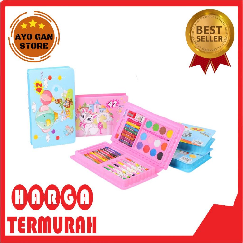 

Set Crayon Krayon Art Set Isi 42 Pcs Pensil Warna Warni Set 42 in 1 Crayon Komplit Alat Lukis dan Menggambar Lengkap Set 42 Pcs