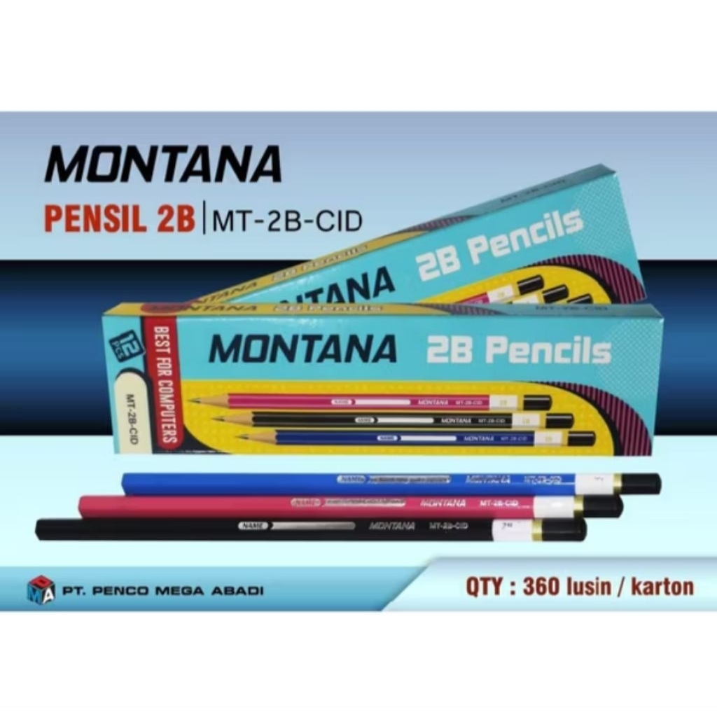 

PENSIL 2B MONTANA PER PACK ISI 12 pcs