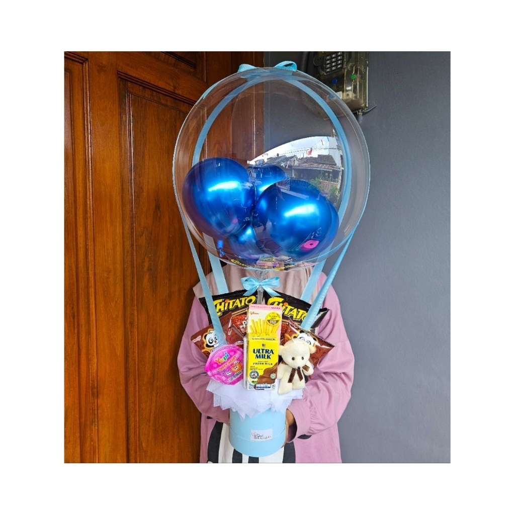 Stellarspace16 Buket Balon Snack Bucket Balon Snack Coklat Bouquet Balon Snack Wisuda/Grand