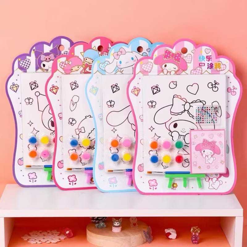 

Fancy Drawing Set Karakter Sanrio - 985 / Paket Melukis Cat Air Kuromi Cinnamoroll Melody