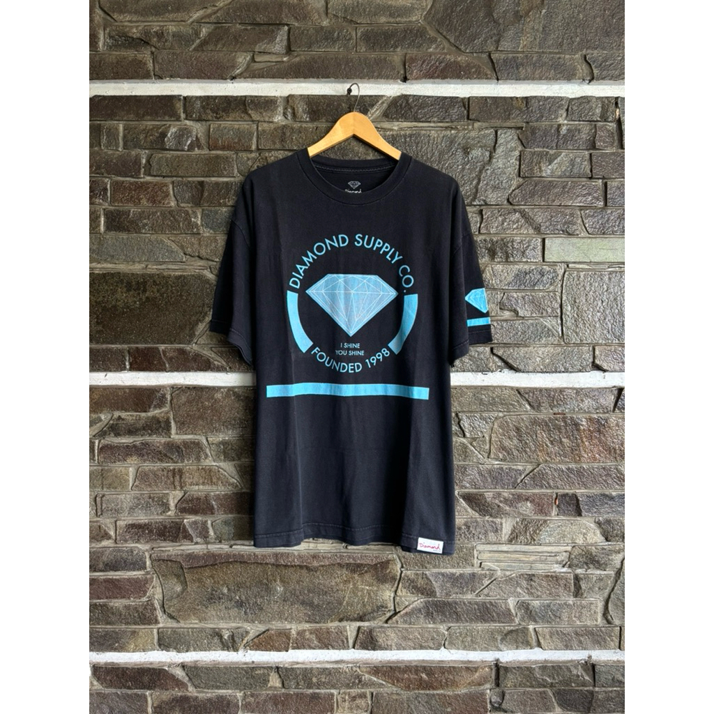 Diamond Supply Co • Big Logo "I Shine You Shine" 1998 Tee / Kaos / Tshirt Vintage Washed Made in USA
