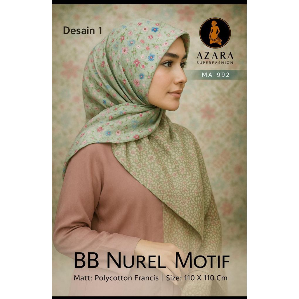 SEGI EMPAT BOLAK BALIK PREMIUM BB NUREL MOTIF