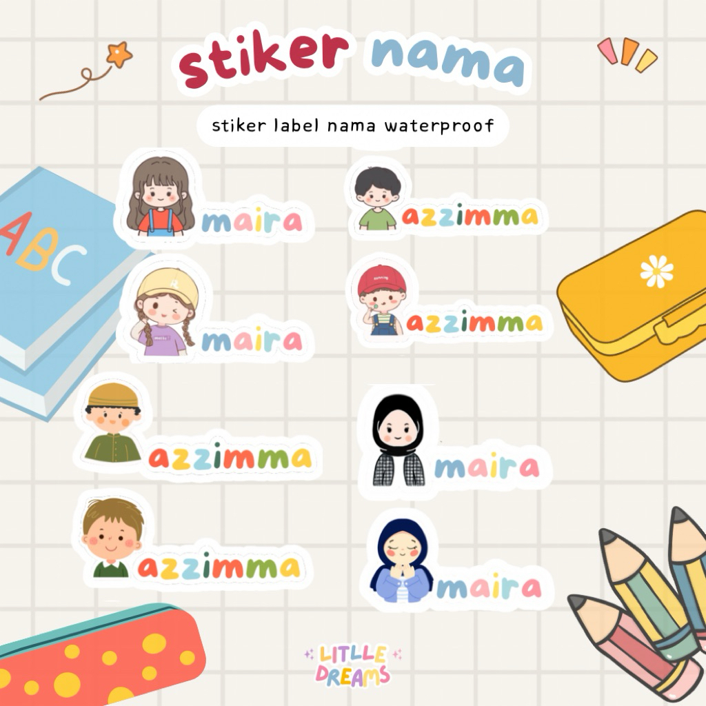 

Sticker Nama Custom| Sticker Label Nama | Sticker Anti Air | Sticker Sekolah School KidsSeries | Sticker Peralaan Sekolah