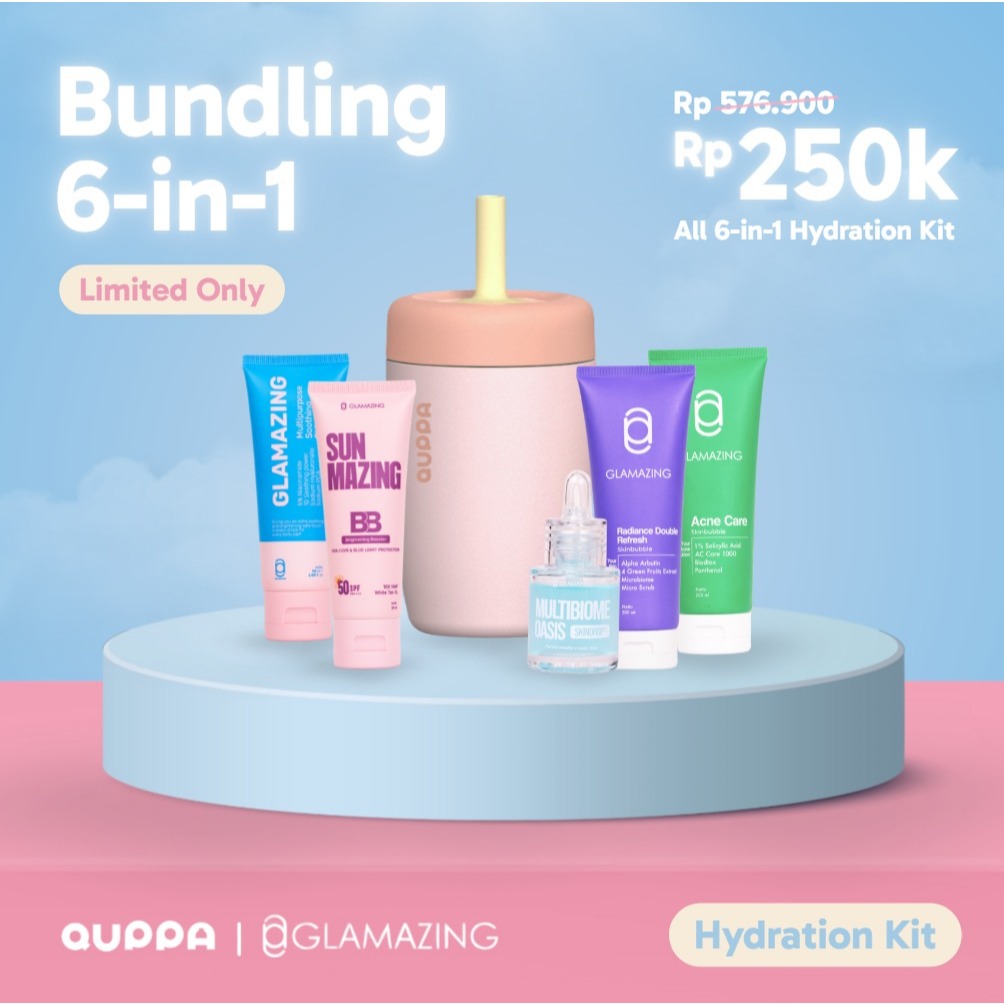 

QUPPA RubberStraw PROMO Payday FREE 5 Glamazing products Hydration Kit