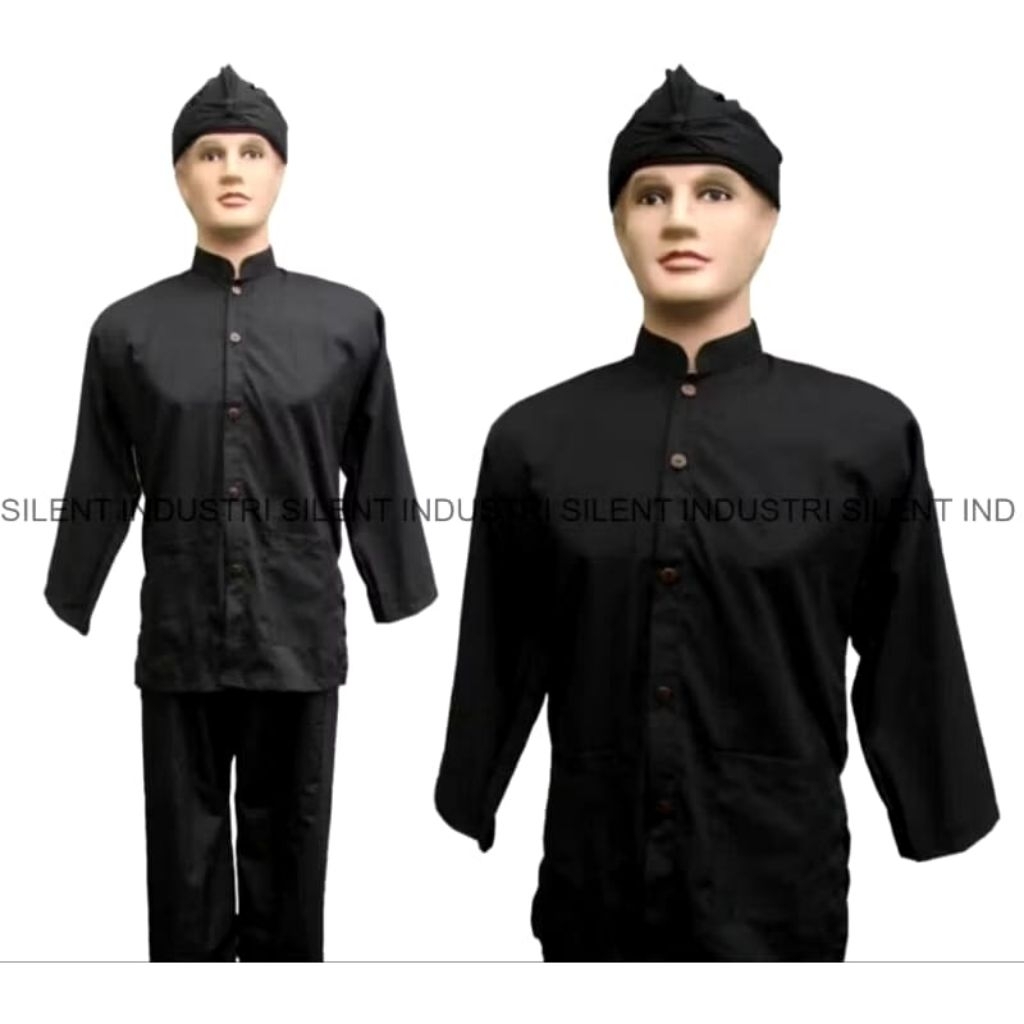 setelan baju pangsi pria dewasa warna hitam termurah terlaris / baju penca silat /baju sirual/baju a