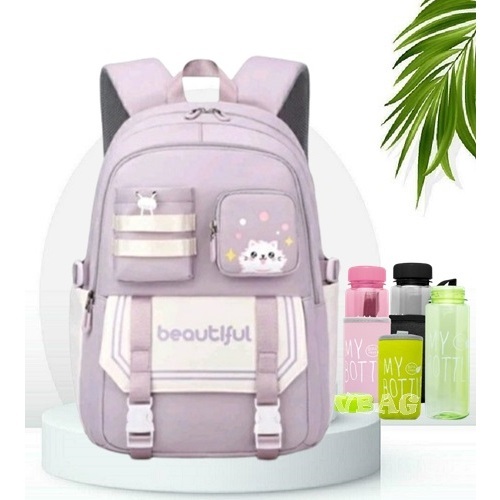 Tas sekolah anak perempuan SD SMP SMA free botol- Tas sekolah anak cewek aesthetic-Tas sekolah anak 
