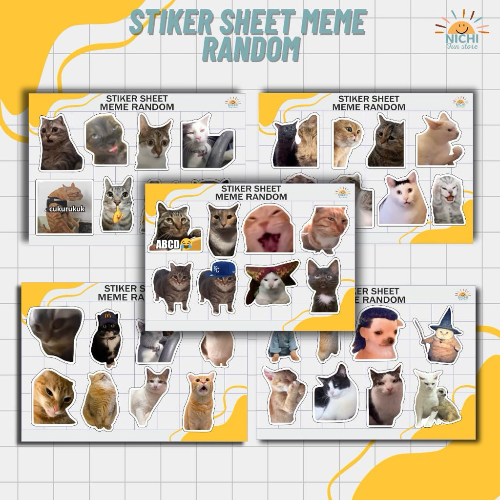 

STIKER SHEET MEME RANDOM LUCU