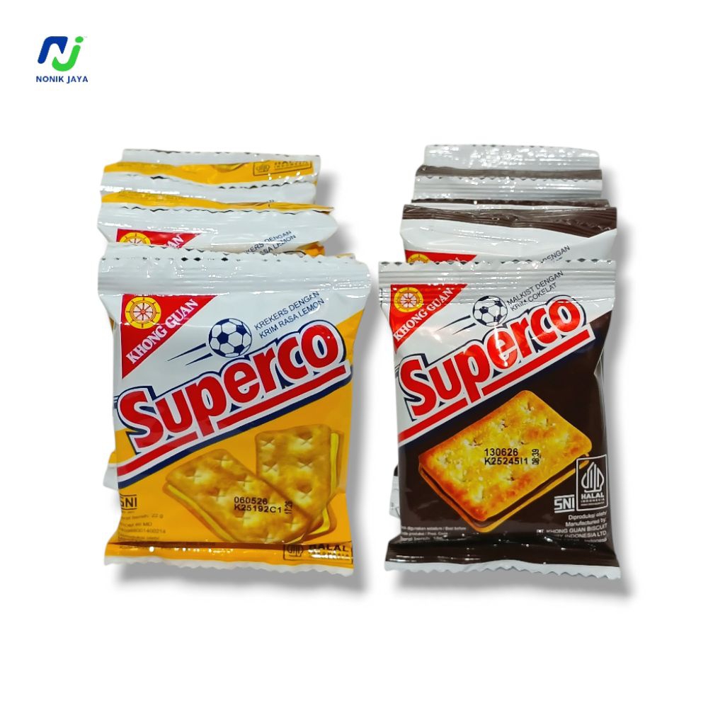 

Superco Malkist Crackers Cokelat/Lemon Paket 2 Renteng Isi 20 Pcs@18gr