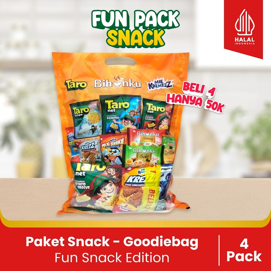

Goodie bag - Fun Pack HEMAT Snack Edition - Paket Hampers Anak (4 pack)
