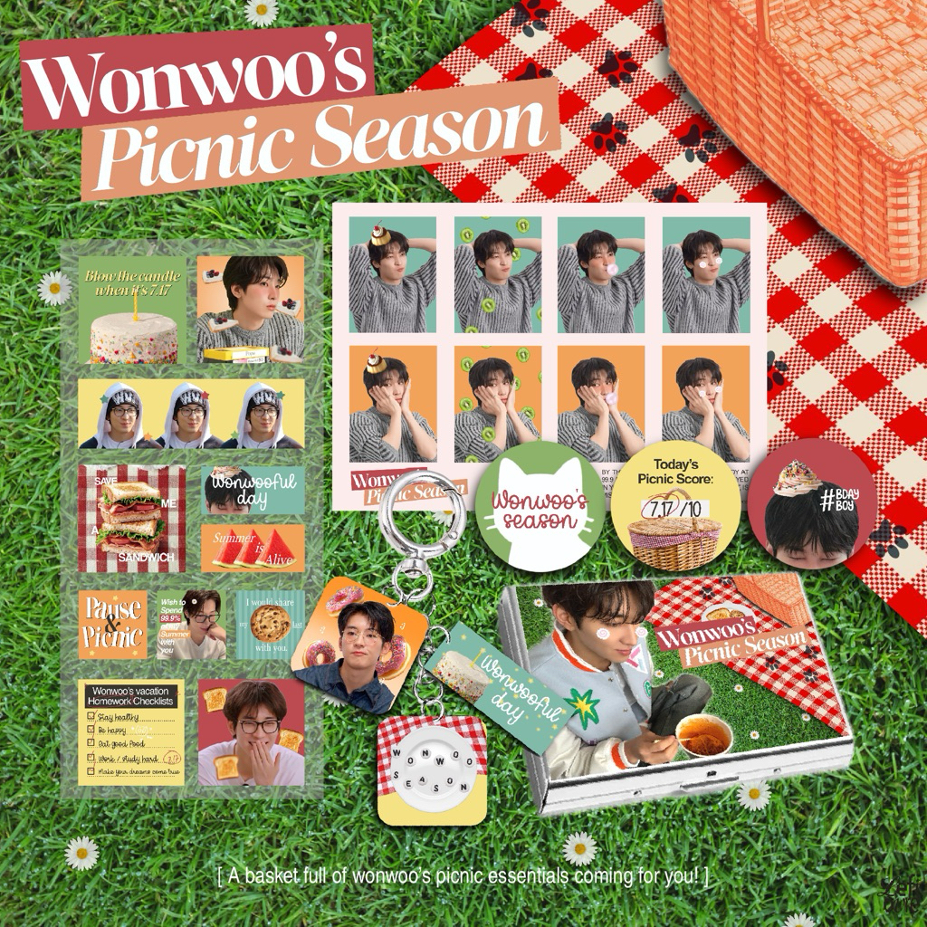 [ READY STOCK ] Wonwoo’s picnic season fanmerch by @1newoo
