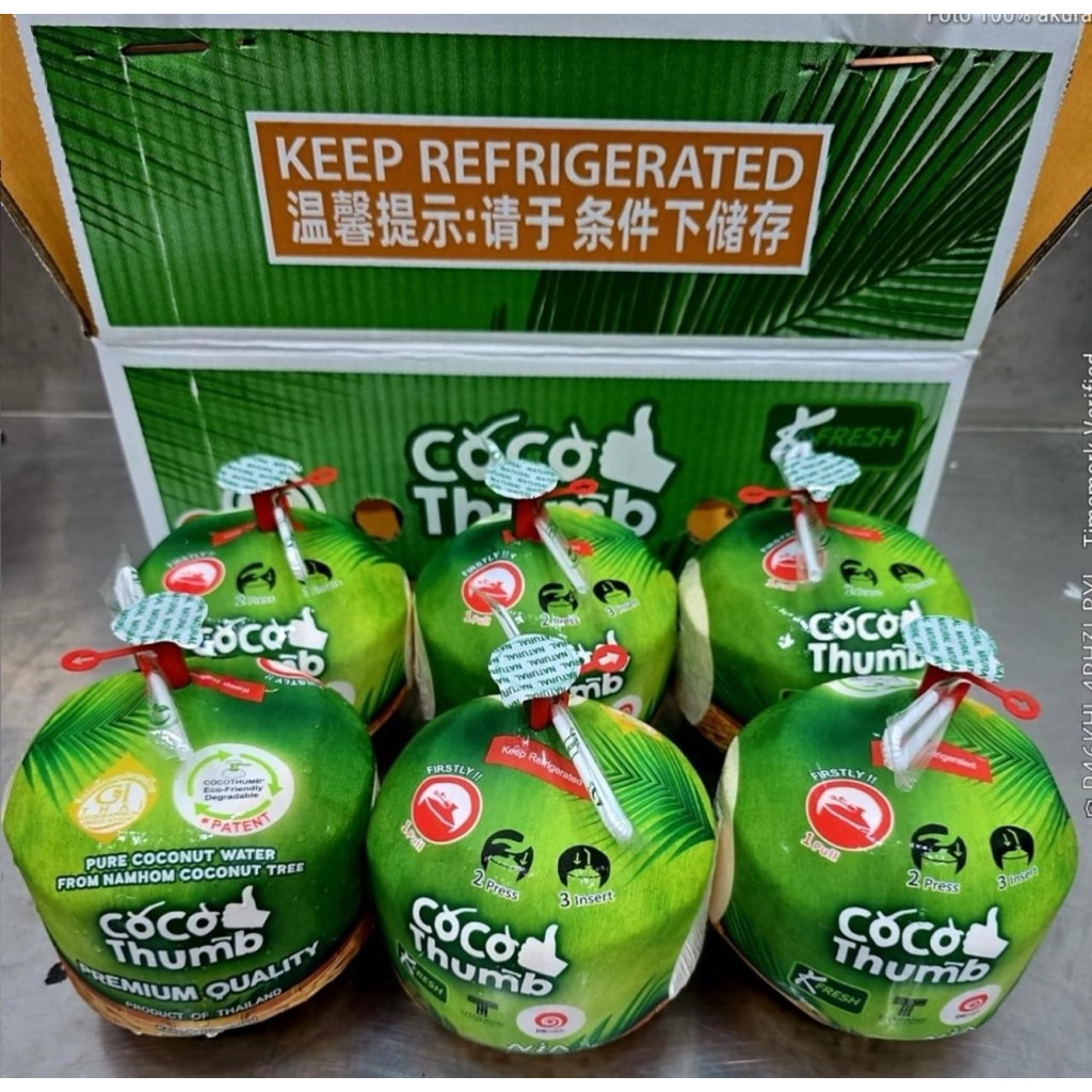 

Coco Thumb Tailand | Kelapa Coco Thumb Thailand Super Fresh isi 6pcs | Box