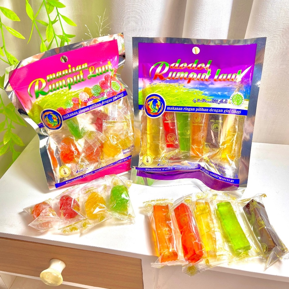 

Ready Dodol Rumput laut Manisan Rumput Laut Khas Lombok Kinjo Jelly Halal Jelly Viral Phoenix Food