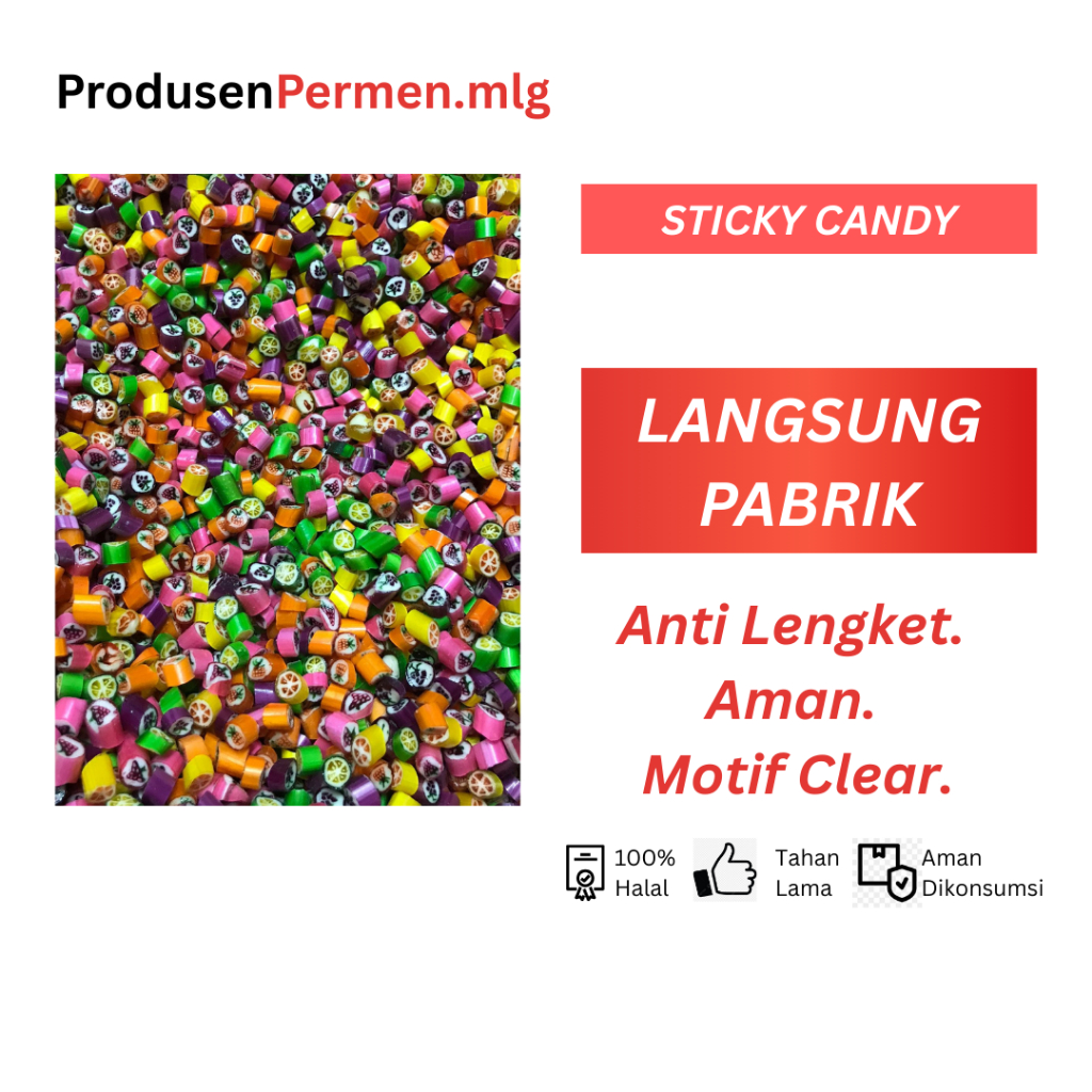 

Permen Sticky Candy 1kg Big Size Los Premium Termurah