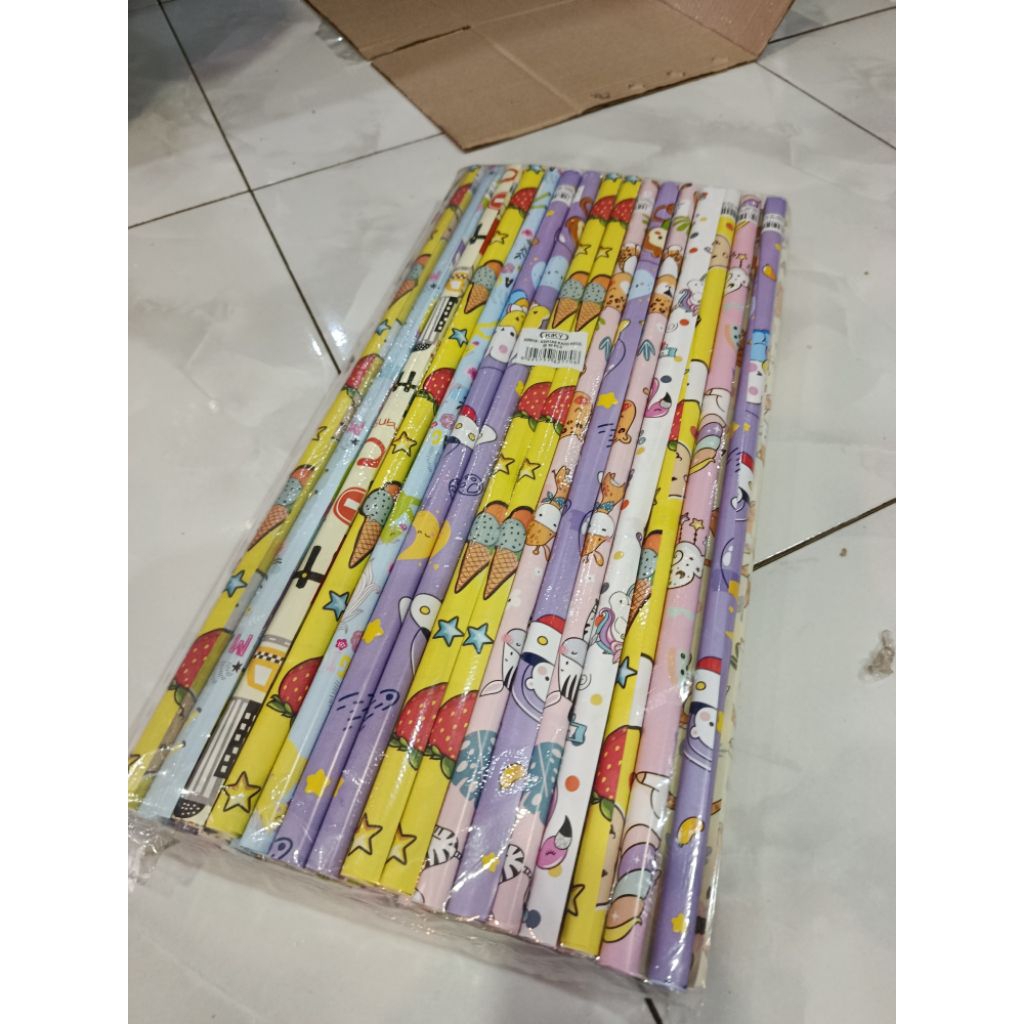 

kertas kado kiki sidu isi 50 pcs/lembar cocok untuk jual kembali