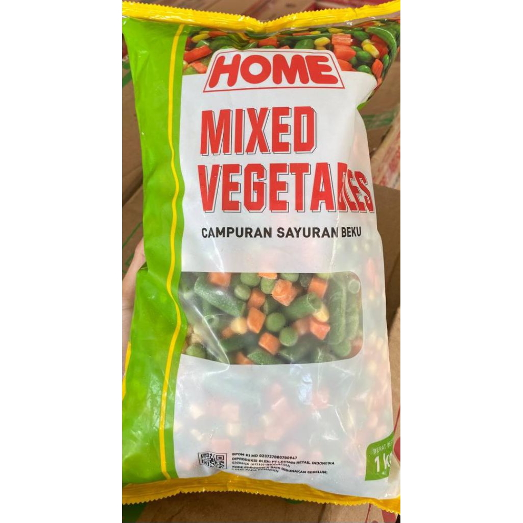 

HOME MIXED VEGETABLES 1 KG FROZEN FOOD CAMPURAN SAYURAN BEKU