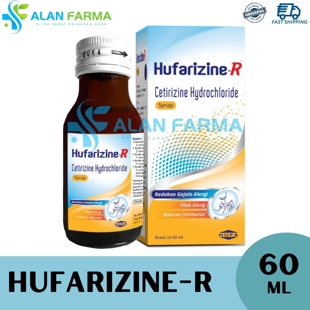 Hufarizine R Sirup 60 mL | Cetirizine Sirup