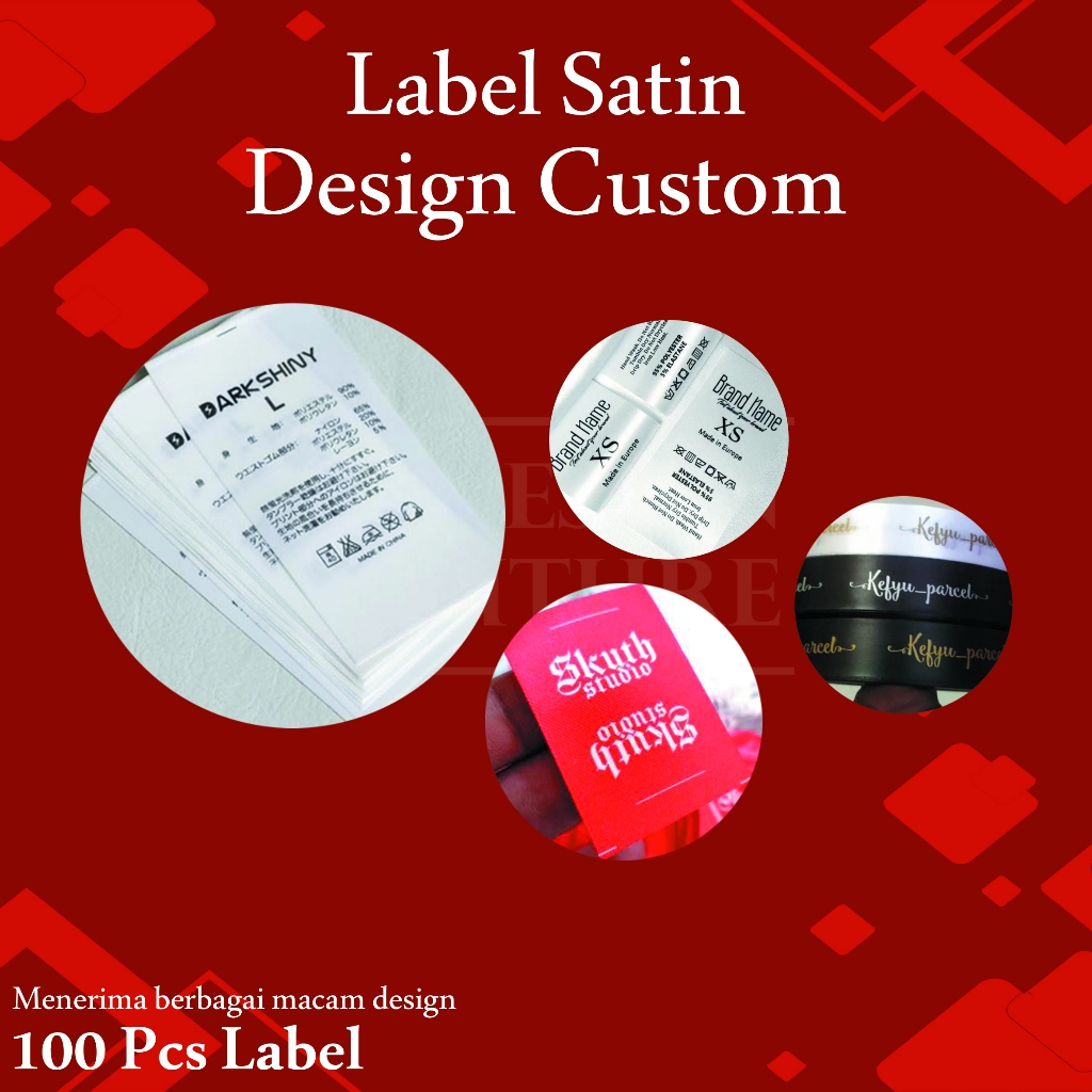

Label Satin Custom - Label Nama & Hijab Free Design - Label Kaos Anti Luntur - 100 Pcs - Menerima Berbagai Macam Design