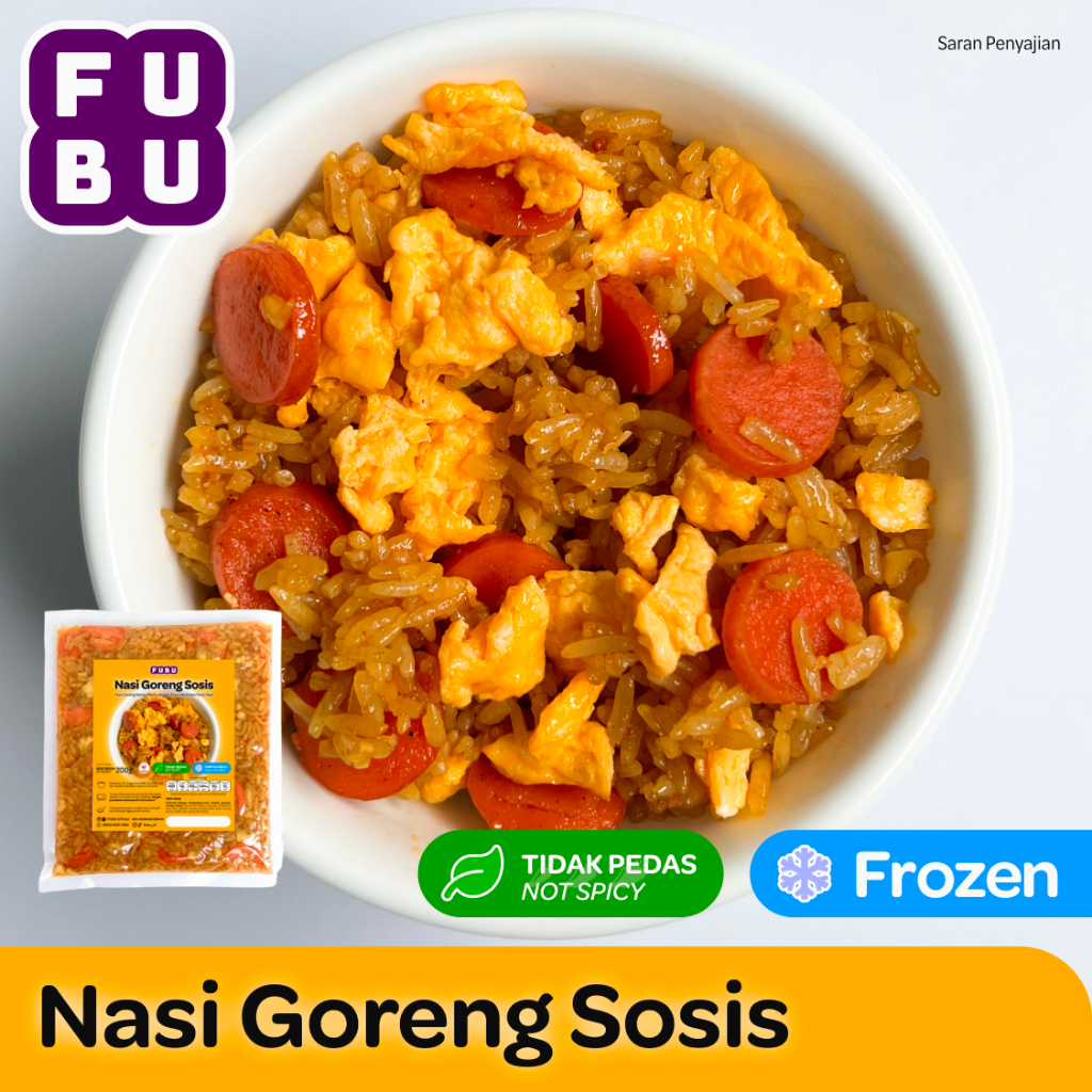 

FUBU Nasi Goreng Sosis - Sausage Fried Rice - Satu Porsi Lauk Instan Frozen Food