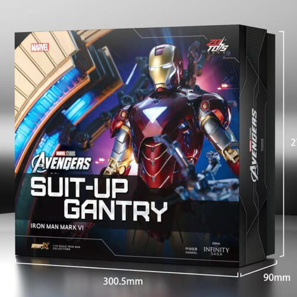 ZD Toys Iron Man Suit-Up Gantry - Avengers Iron Man Mark VI Marvel Studio